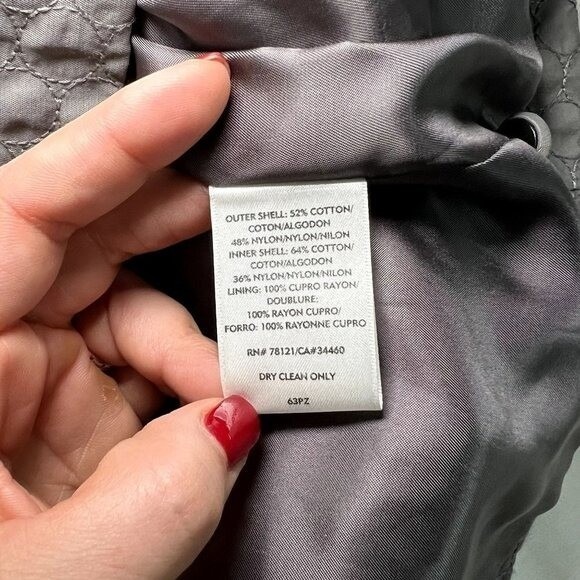 Eileen Fisher Gray Textured Button Down Collar Jacket Career Casual Old Money - Picture 8 of 9